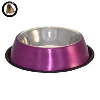 Ellie-Bo Extra Large Stainless Steel Anti-Skid Bowl in Pink